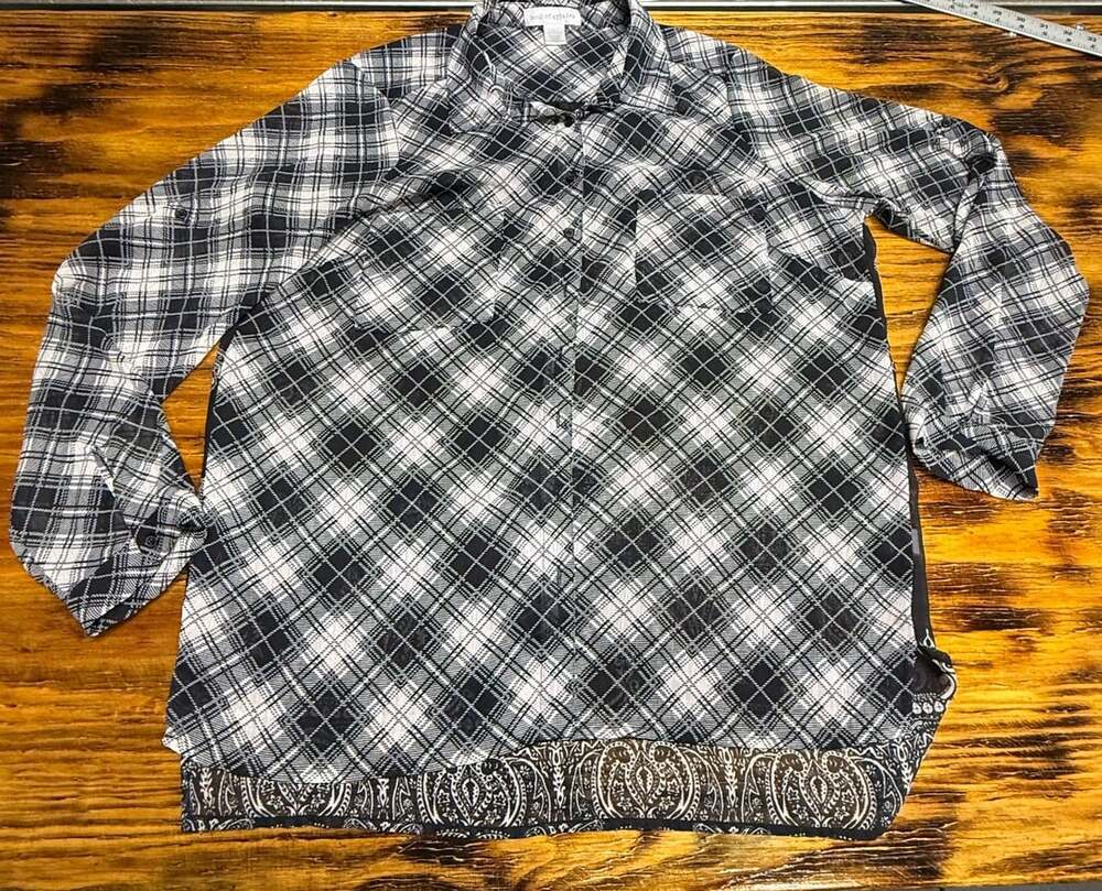 Band of Gypsies Plaid Button Down Shirt Size Y2K streetwear